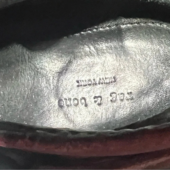 Rag & Bone Harrow Burgundy Leather Stud Harness Block‎ Heel Size 38 Taylor Swift - Picture 5 of 13